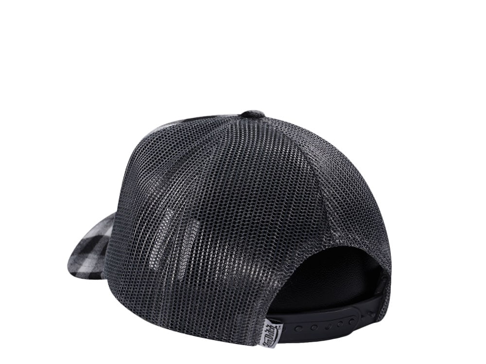 Von Dutch Square Patch Black White Trucker Snapback Cap