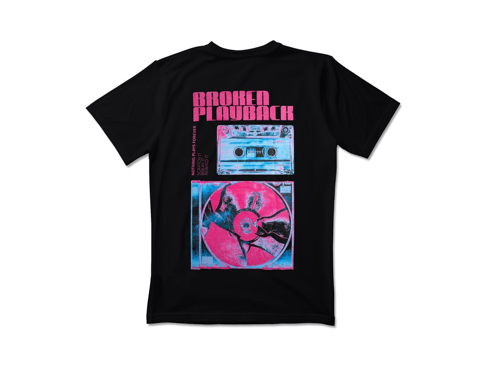 Parallel Union T-Shirt Broken Playback Black Oversize Edition