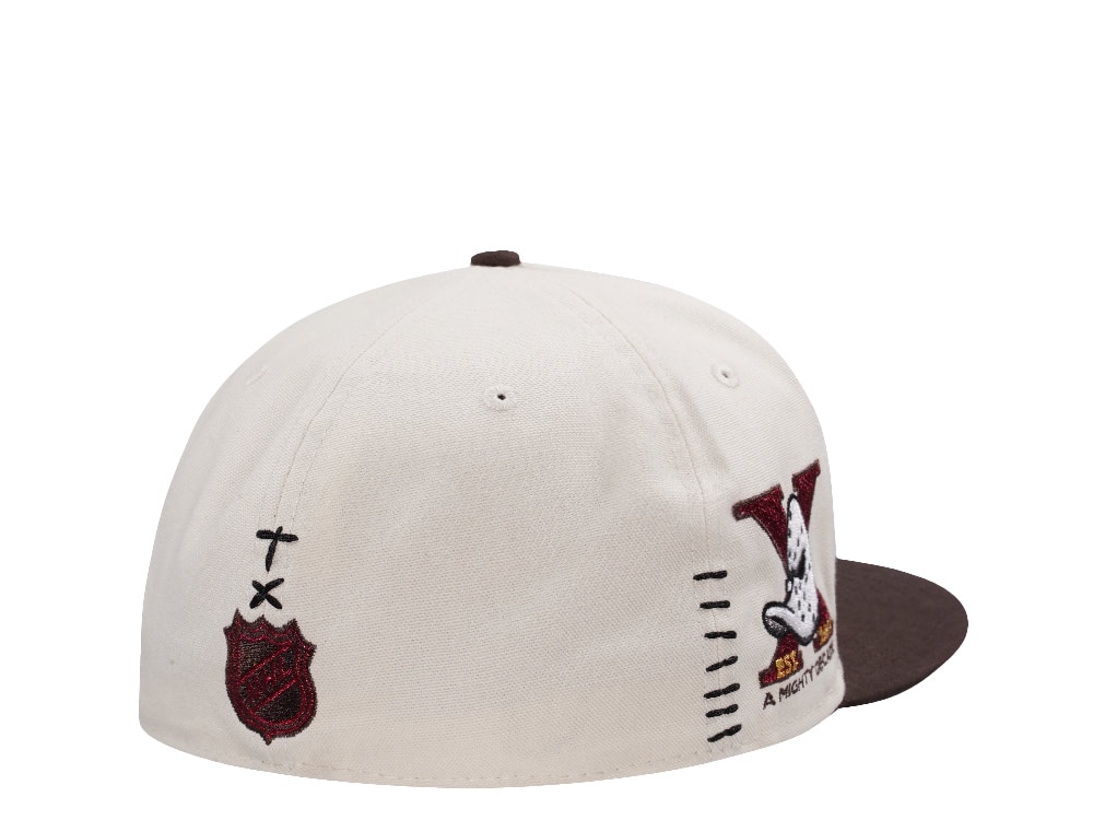 New Era Anaheim Ducks 10th Anniversary Canvas Chrome Two Tone Horror Edition 59Fifty Fitted Cap