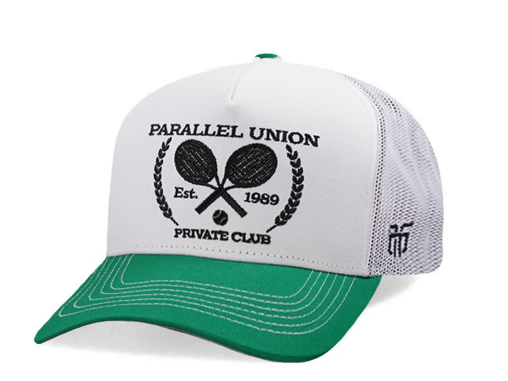 Parallel Union Tennis Patch White Edition Trucker Snapback Cap