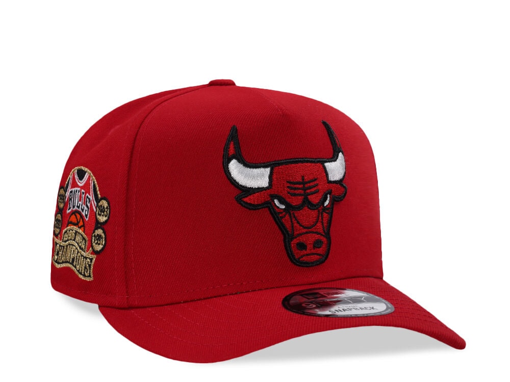 New Era Chicago Bulls NBA Champions 1996 Red Prime Edition 9Fifty A Frame Snapback Cap