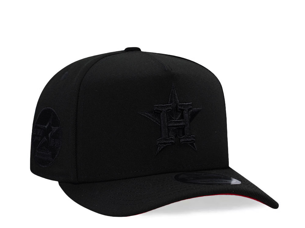 New Era Houston Astros 35th Anniversary Blackout Red Prime Edition 9Fifty A Frame Snapback Cap