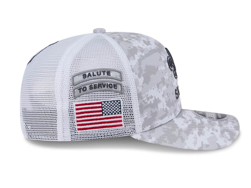 New Era New Orleans Saints Digi Camo Salute to Service 2024 Trucker 9Seventy Snapback Cap