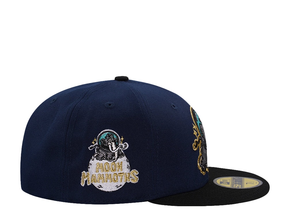 New Era Erie Sea Wolves Moon Mammoths Ocean Blue Two Tone Edition 59Fifty Fitted Cap