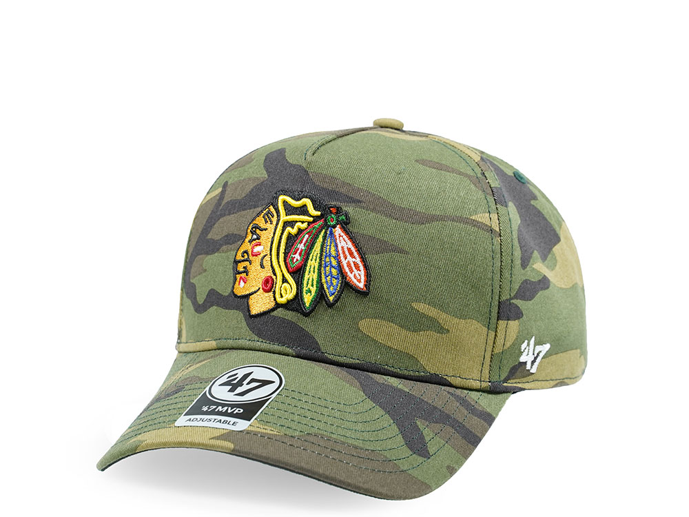 47Brand Chicago Blackhawks Camo Grove Classic DT Snapback Cap