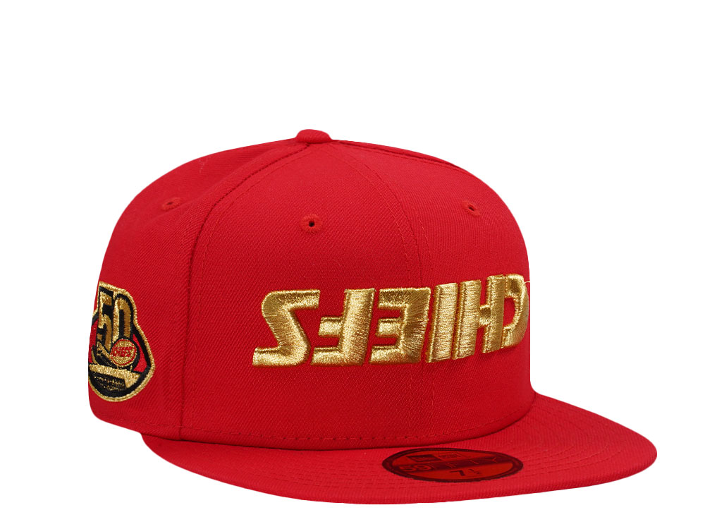 New Era Kansas City Chiefs 50th Anniversary Red Prime Edition 59Fifty Fitted Cap
