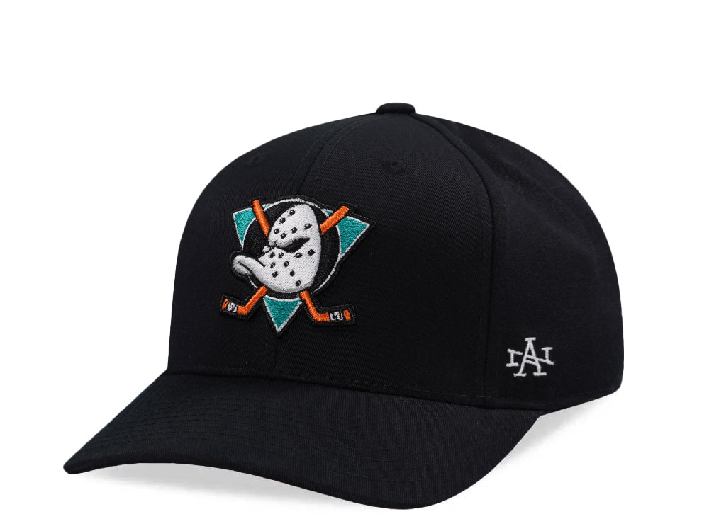 American Needle Anaheim Ducks Black Stadium Curved Snapback Cap