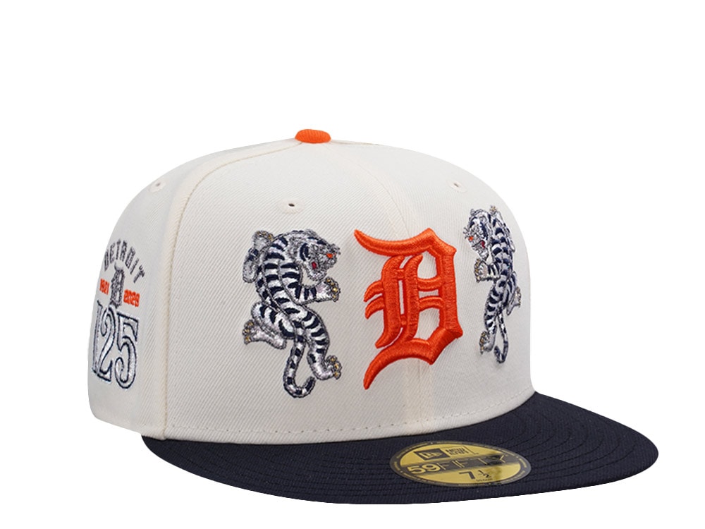 New Era Detroit Tigers 125th Anniversary Tiger Chrome Two Tone Edition 59Fifty Fitted Cap