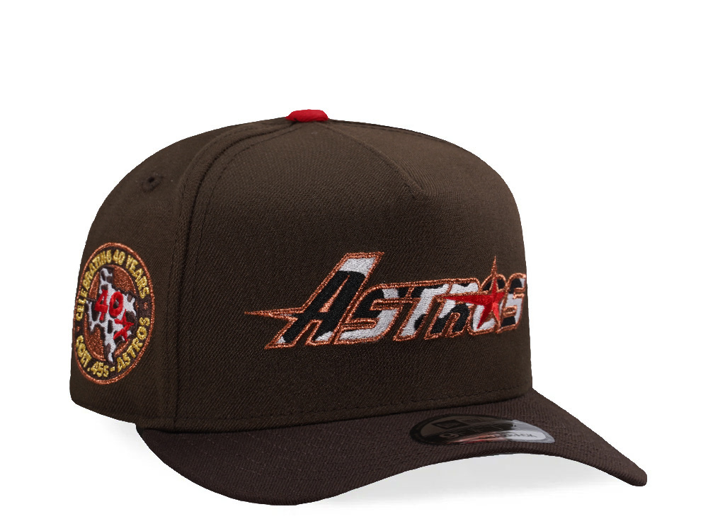 New Era Houston Astros 40th Anniversary Walnut Two Tone Edition 9Fifty A Frame Snapback Cap