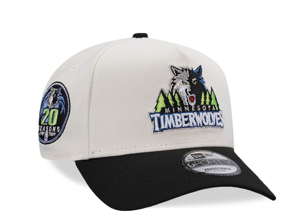 New Era Minnesota Timberwolves 20 Seasons Chrome Two Tone Edition 9Forty A Frame Snapback Cap