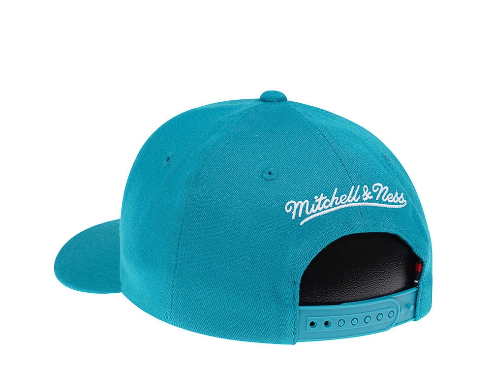 Mitchell & Ness Charlotte Hornets Team Ground Red Line Teal Solid Flex Snapback Cap