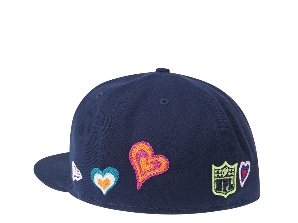 New Era Seattle Seahawks Navy Chainstitchheart Edition 59Fifty Fitted Cap