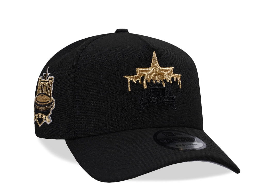 New Era Houston Astros Astrodome Anniversary Gold Drip Prime Edition 9Forty A Frame Snapback Cap