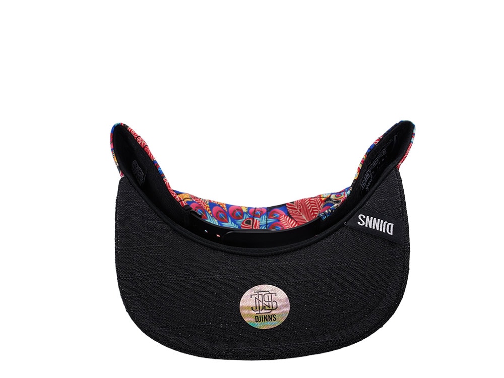 Djinns 6 Panel Peacock Linen Multicolor Snapback Cap