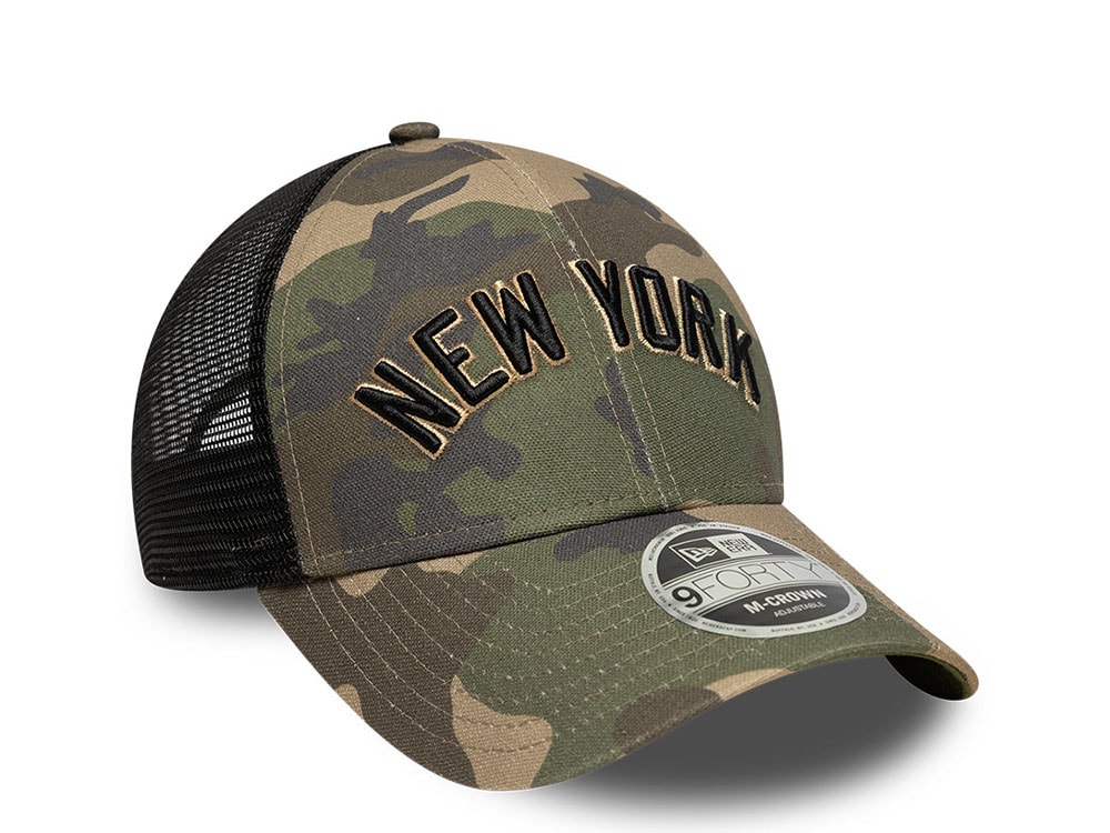 New Era New York Yankees Wordmark Camo 9Forty M Crown Snapback Cap