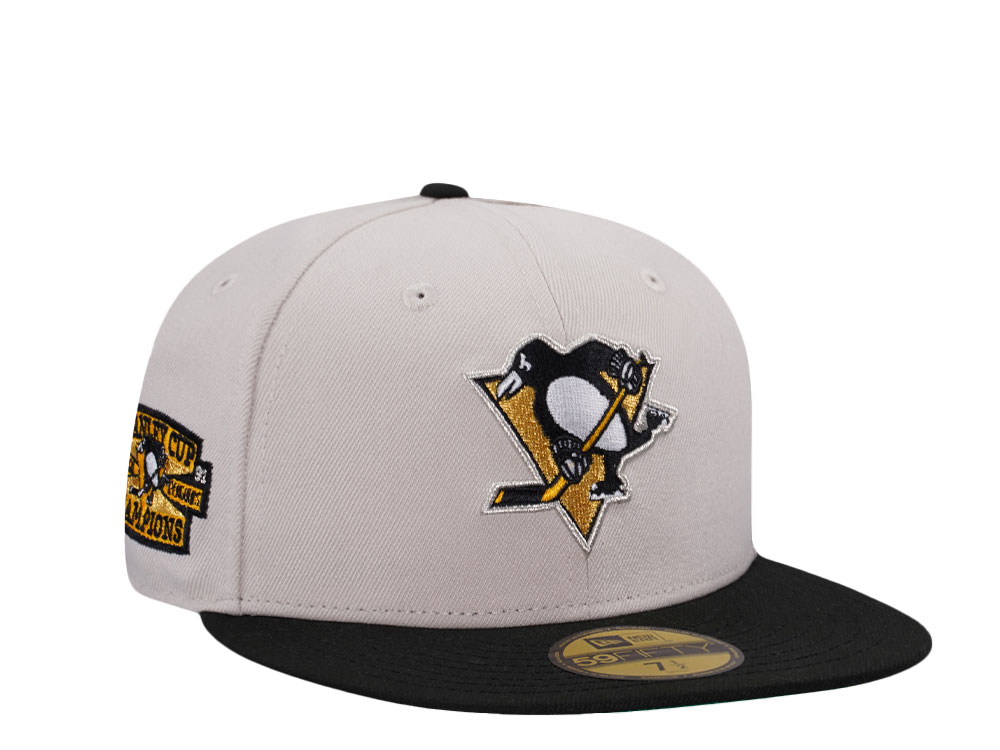New Era Pittsburgh Penguins Stanley Cup Champions 1991 Stone Two Tone Edition 59Fifty Fitted Cap