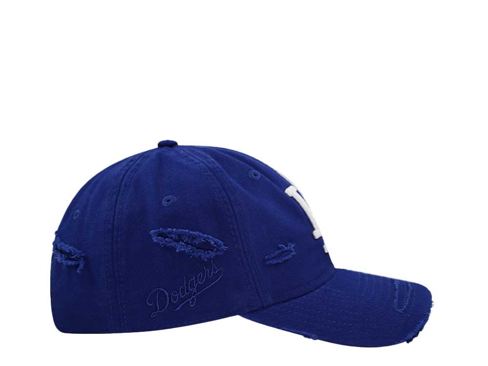 New Era Los Angeles Dodgers Dark Royal Washed Distress 9Twenty Strapback Cap