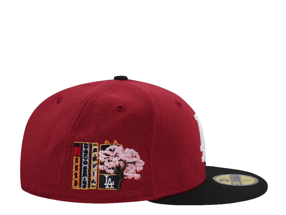 New Era Los Angeles Dodgers Tokyo Series 2025 Lucky Cat Brick Red Two Tone Edition 59Fifty Fitted Cap