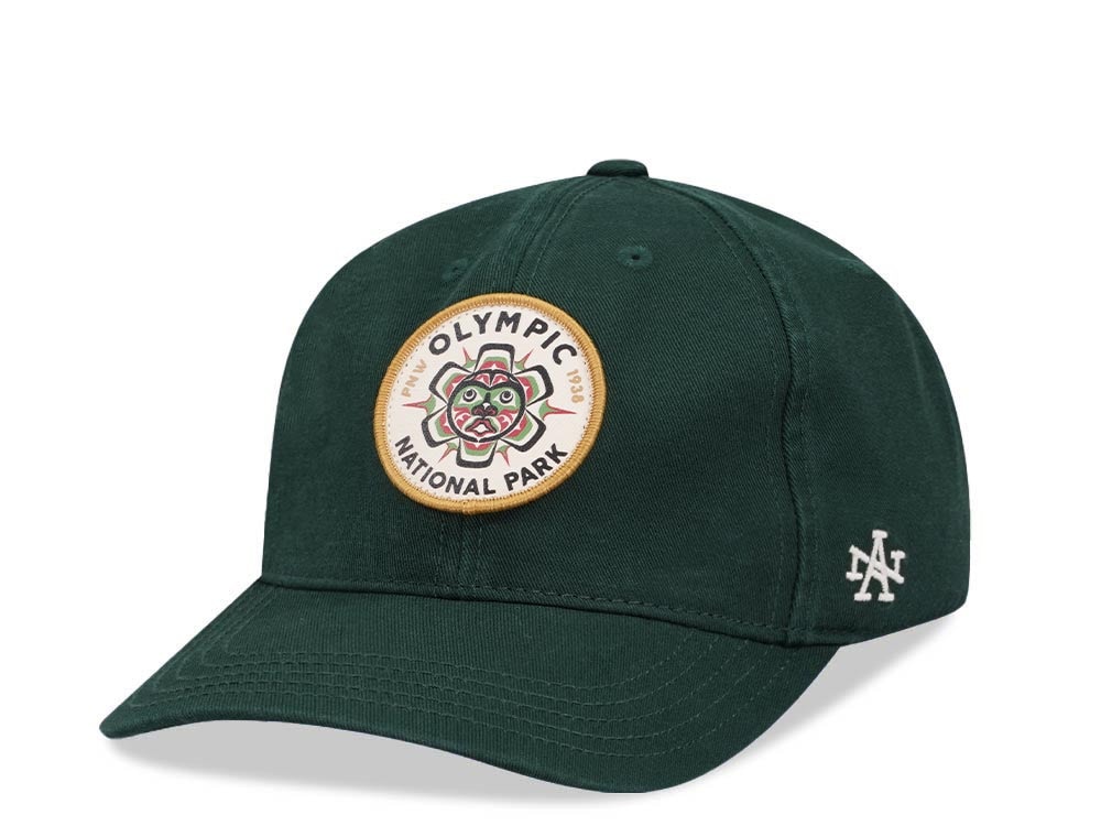 American Needle Olympic National Park Hepcat Dark Green  Strapback Cap