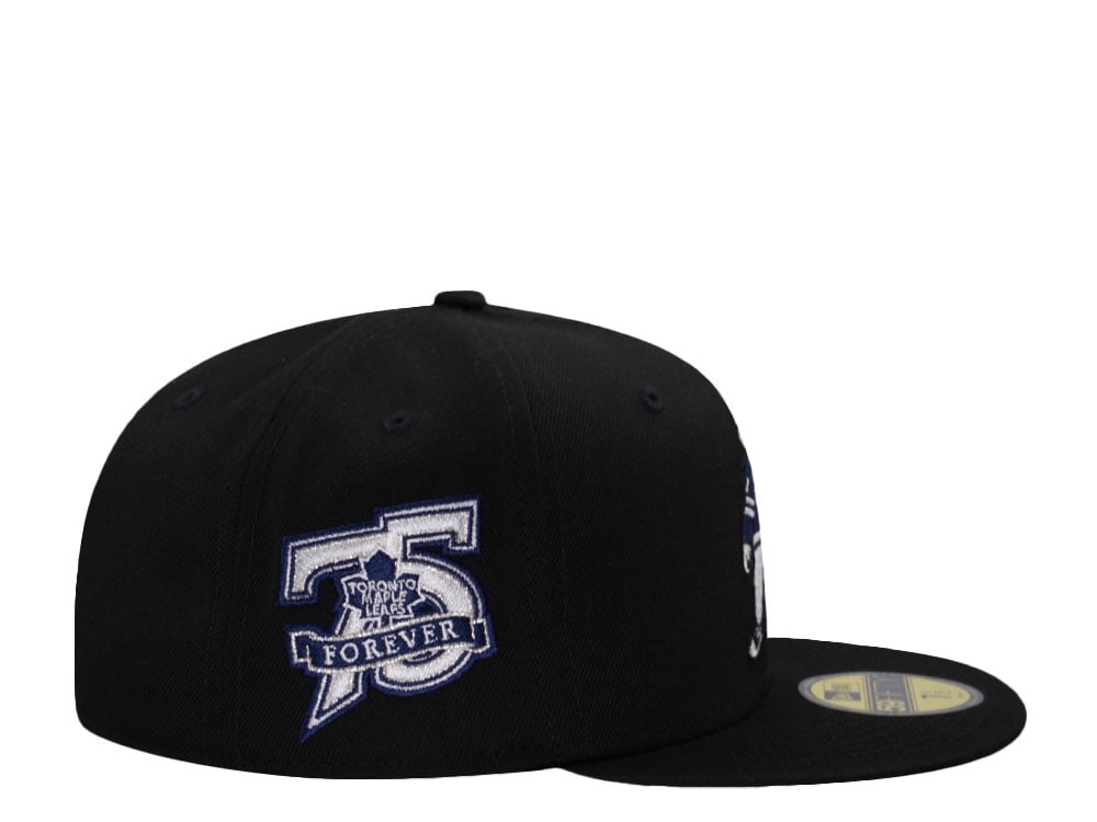 New Era Toronto Maple Leafs 75th Anniversary Black Prime Edition 59Fifty Fitted Cap