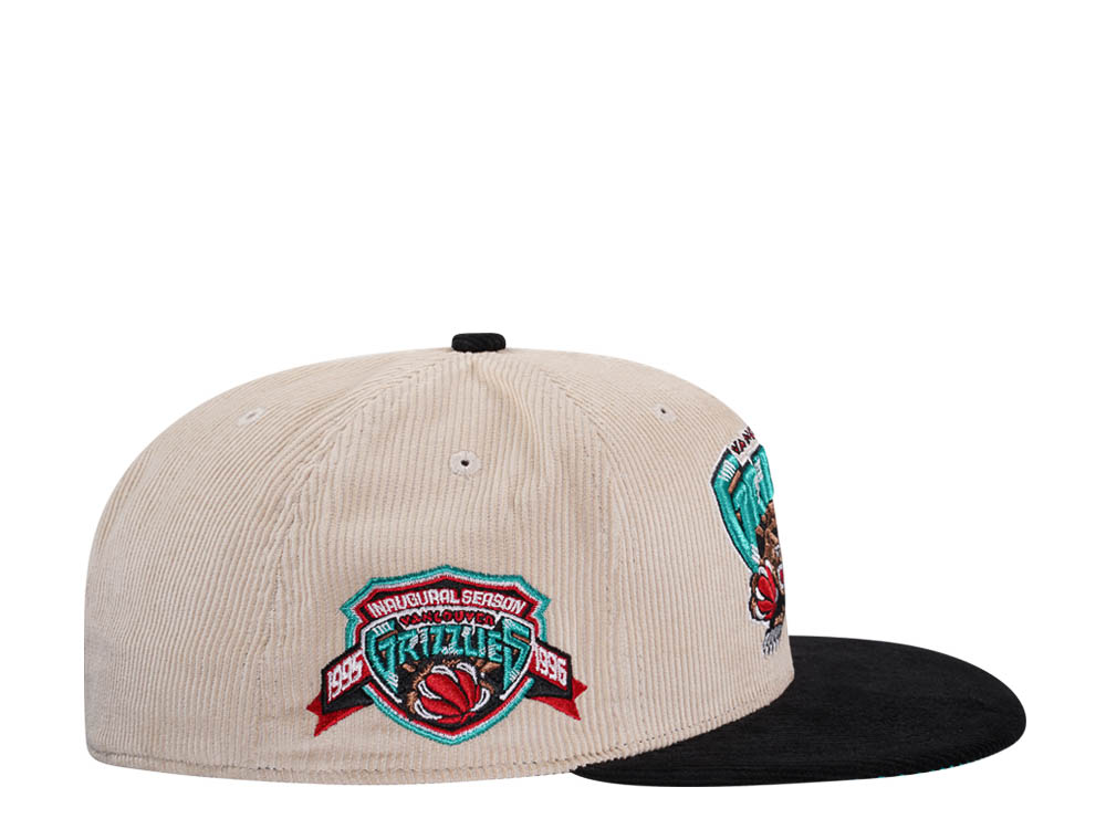 Mitchell & Ness Vancouver Grizzlies Inaugural Season 96 Two Tone Hardwood Classic Cord Edition Dynasty Fitted Cap