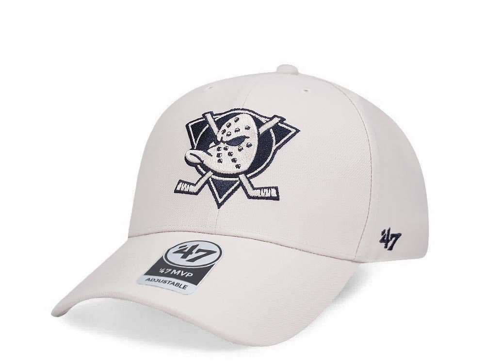 47Brand Anaheim Ducks Bone MVP Snapback Cap