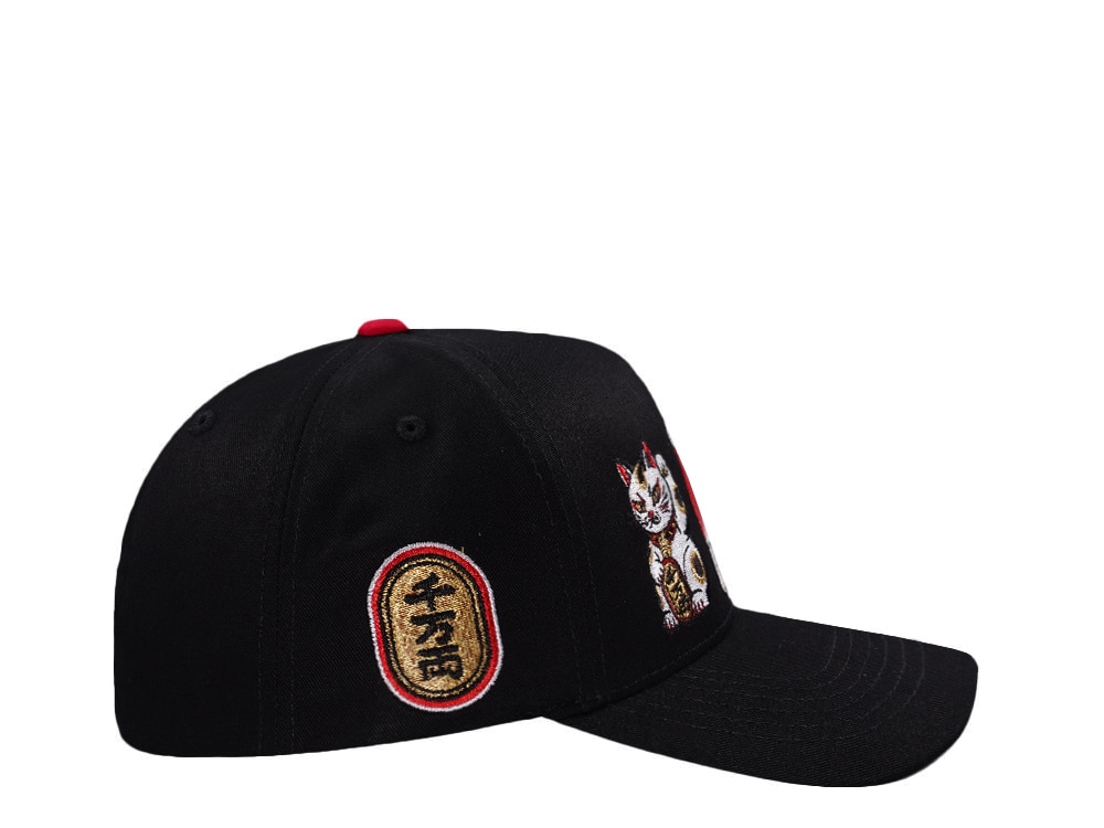 Parallel Union Japan Lucky Cat Red Sun Black Prime Edition Snapback Cap