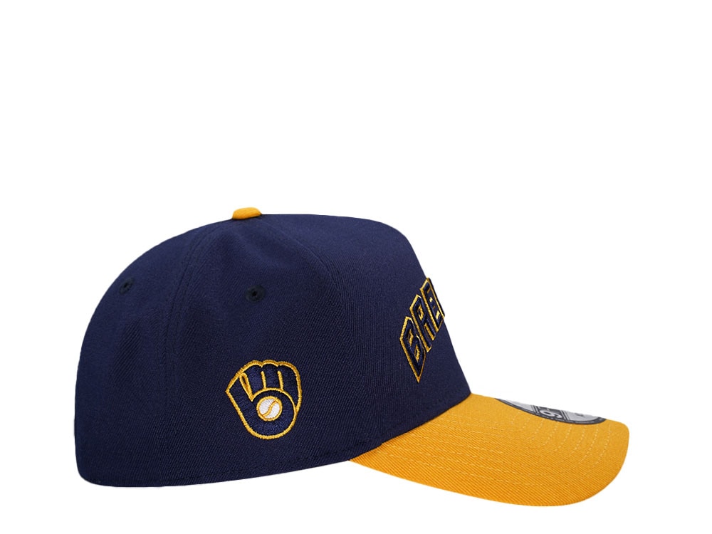 New Era Milwaukee Brewers Navy Classic Two Tone 9Forty A Frame Snapback Cap