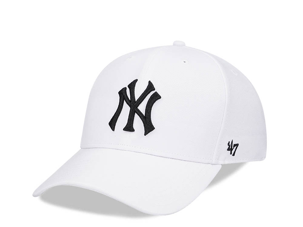 47Brand New York Yankees White MVP Snapback Cap