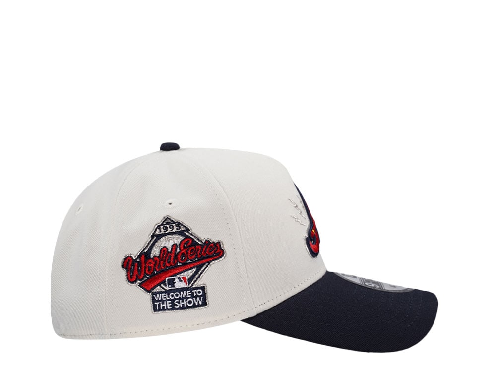 New Era Atlanta Braves World Series 1995 Electric Chrome Two Tone Edition 9Forty A Frame Snapback Cap