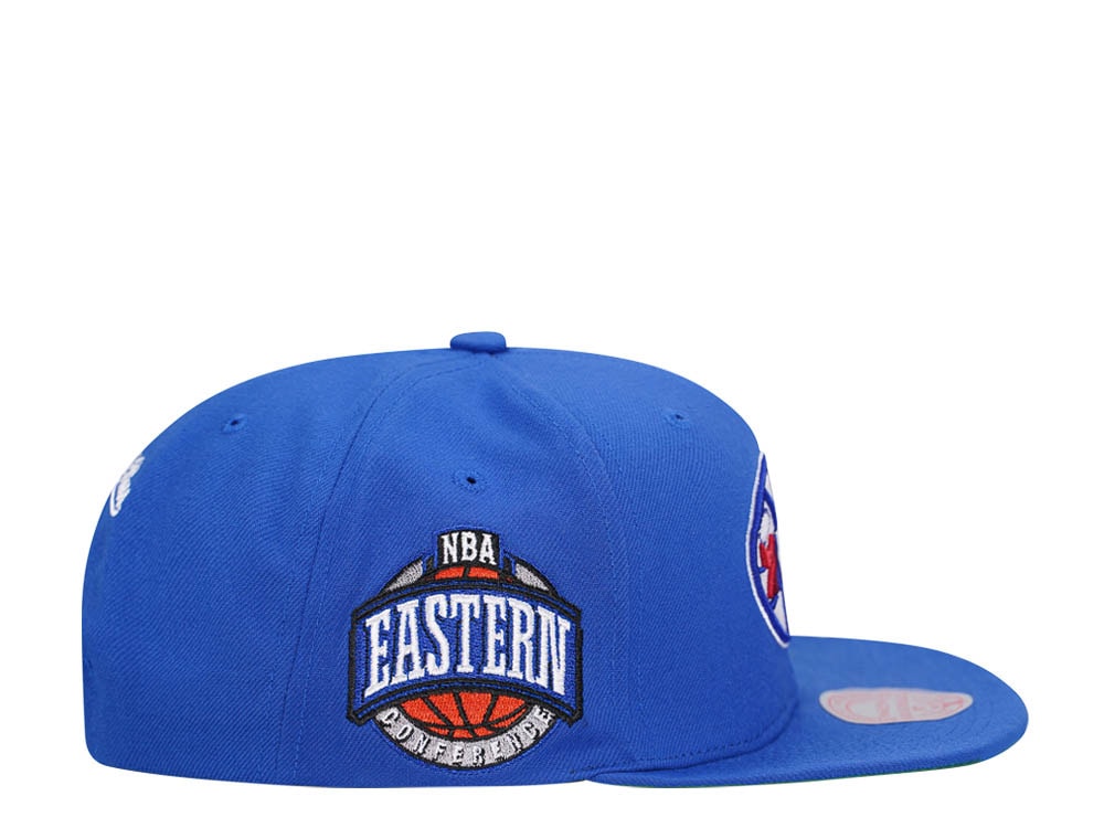 Mitchell & Ness Philadelphia 76ers Conference Patch Blue Snapback Cap