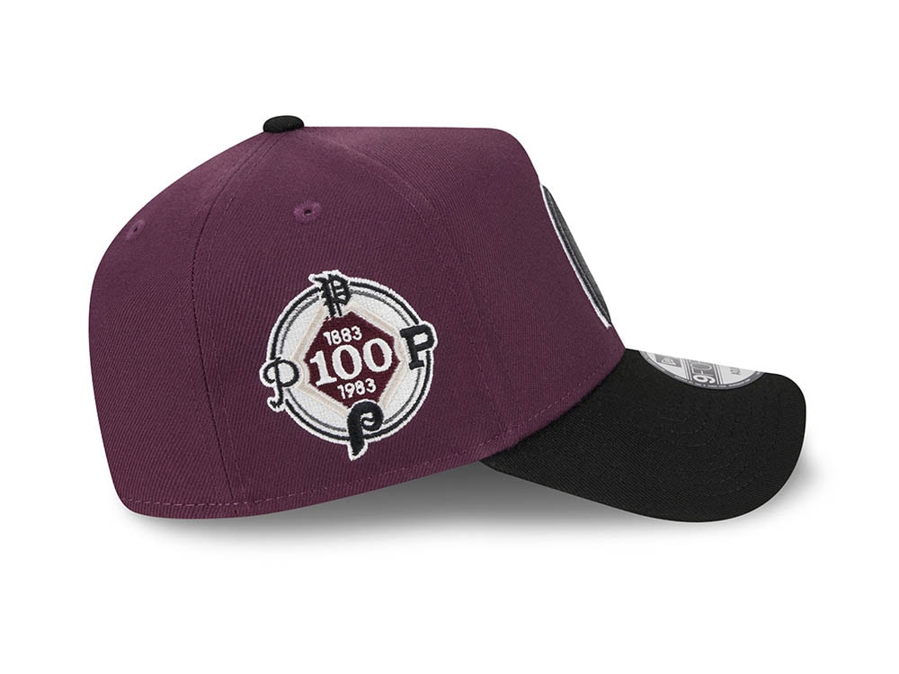 New Era Philadelphia Phillies 100th Anniversary Two Tone Plum 9Forty A Frame Snapback Cap