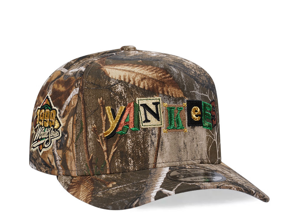 New Era New York Yankees World Series 1999 Real Tree Lettering Edition 9Fifty A Frame Snapback Cap