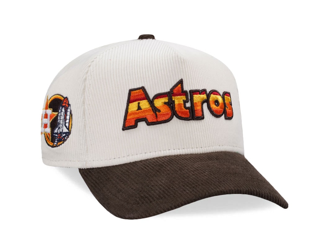 New Era Houston Astros Chrome Corduroy Prime Edition 9Forty A Frame Snapback Cap