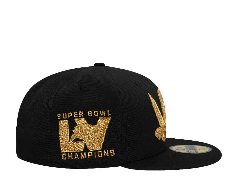 New Era Tampa Bay Buccaneers Super Bowl Champions 2023 Black 24k Edition 59Fifty Fitted Cap
