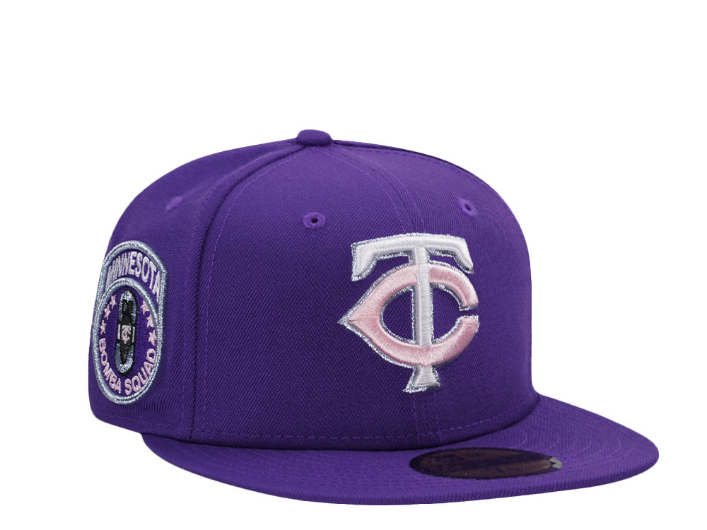 New Era Minnesota Twins Bomba Squad Purple Pink Prime Edition 59Fifty Fitted Cap