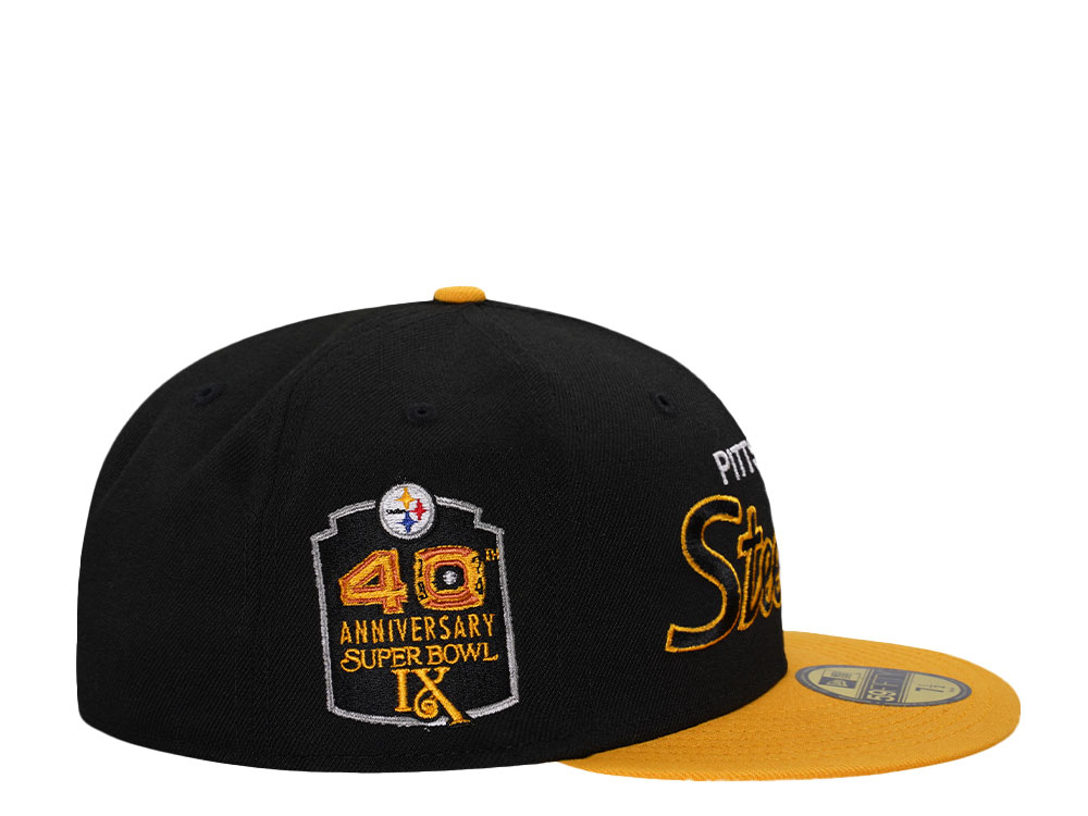 New Era Pittsburgh Steelers 40th Anniversary Super Bowl IX Two Tone Edition 59Fifty Fitted Cap
