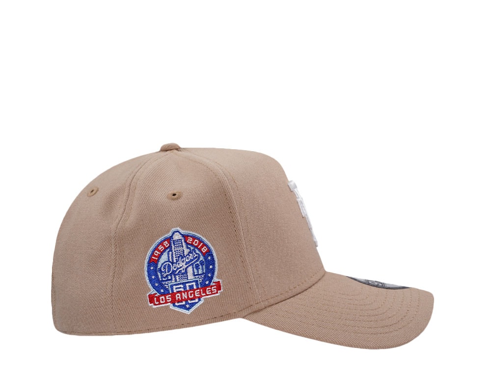 New Era Los Angeles Dodgers 60th Anniversary Camel Prime Edition 9Forty A Frame Snapback Cap