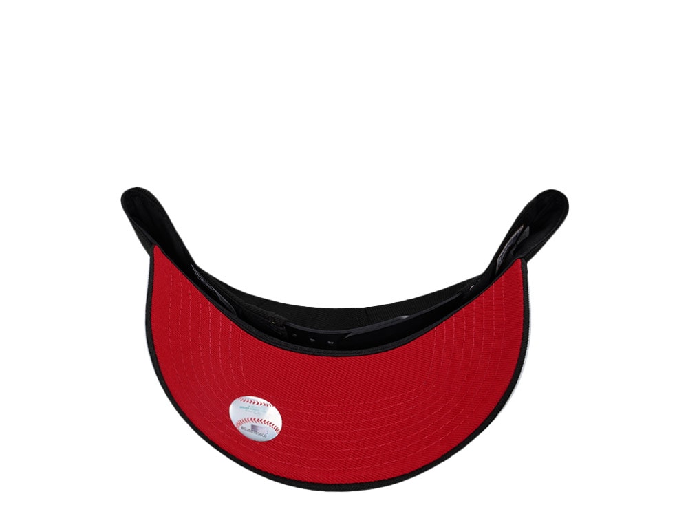 New Era Anaheim Angels 50th Anniversary Black And Red 9Forty A Frame Snapback Cap