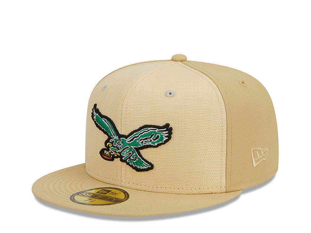New Era Philadelphia Eagles Pro Bowl Honolulu 1987 Raffia Front Vegas Gold Edition 59Fifty Fitted Cap