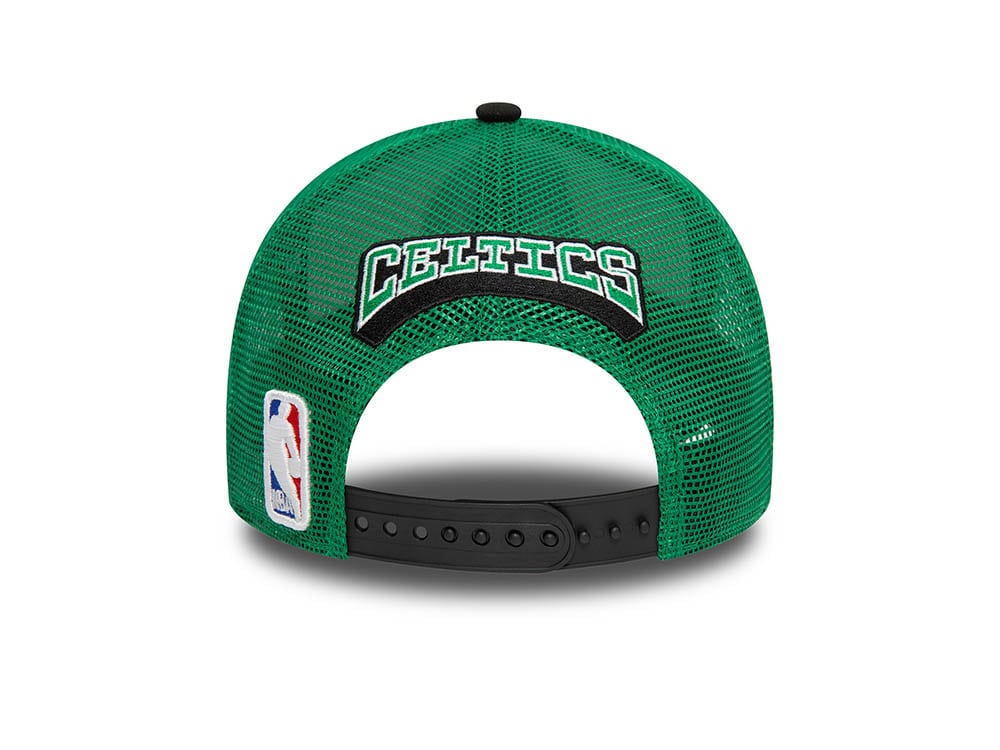 New Era Boston Celtics White 9Forty Trucker A Frame Snapback Cap