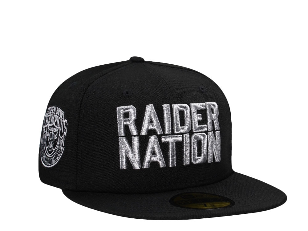 New Era Las Vegas Raiders Super Bowl Champions Black Prime Edition 59Fifty Fitted Cap