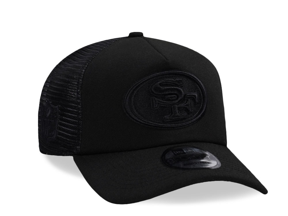 New Era San Francisco 49ers Black Foam Trucker 9Forty A Frame Snapback Cap