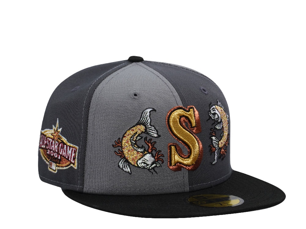 New Era Seattle Mariners All Star Game 2001 Gray Pinwheel Edition 59Fifty Fitted Cap
