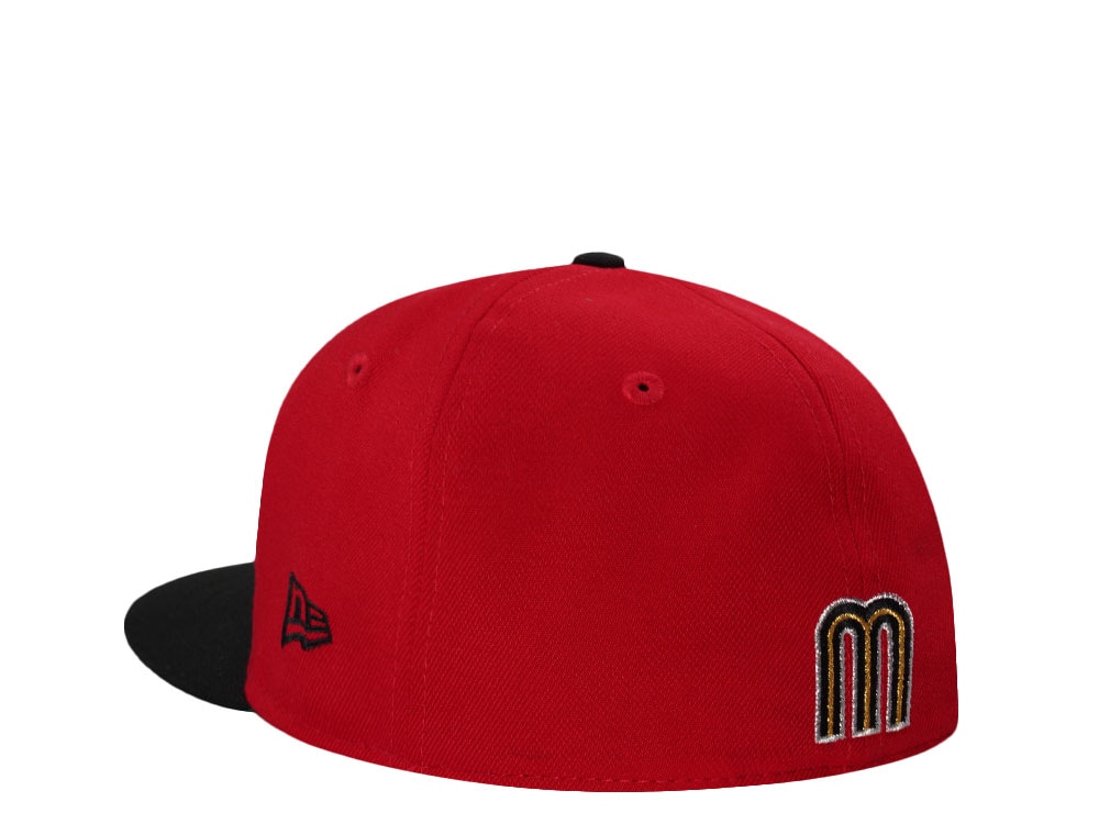 New Era Aztec Skull Warrior Red Metallic Two Tone Edition 59Fifty Fitted Cap