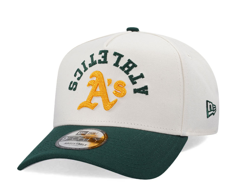 New Era Oakland Athletics Script Chrome Two Tone Edition 9Forty A Frame Snapback Cap