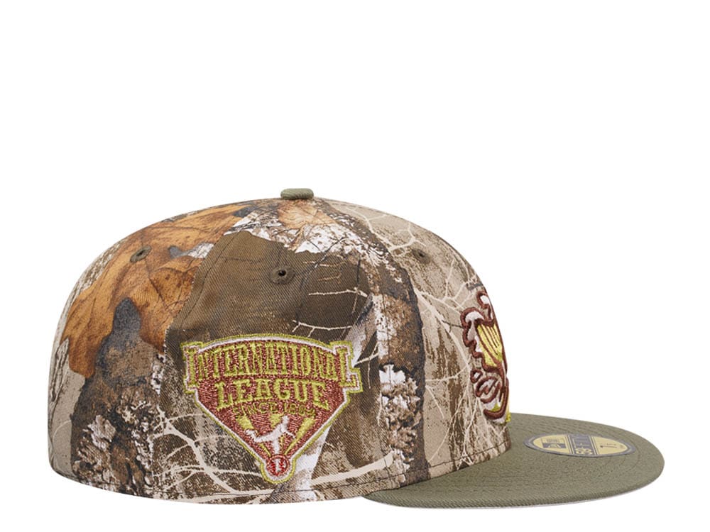 New Era Gwinnett Stripers Real Tree Fishing Two Tone Edition 59Fifty Fitted Cap
