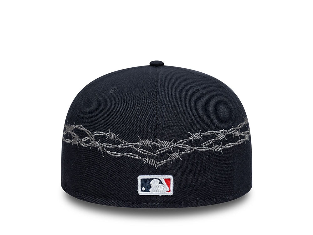 New Era New York Yankees MLB Icon Barbwire Navy Prime Edition 59Fifty Fitted Cap