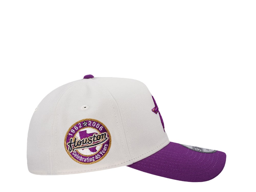 New Era Houston Astros 45 Years Chrome Two Tone Edition 9Forty A Frame Snapback Cap