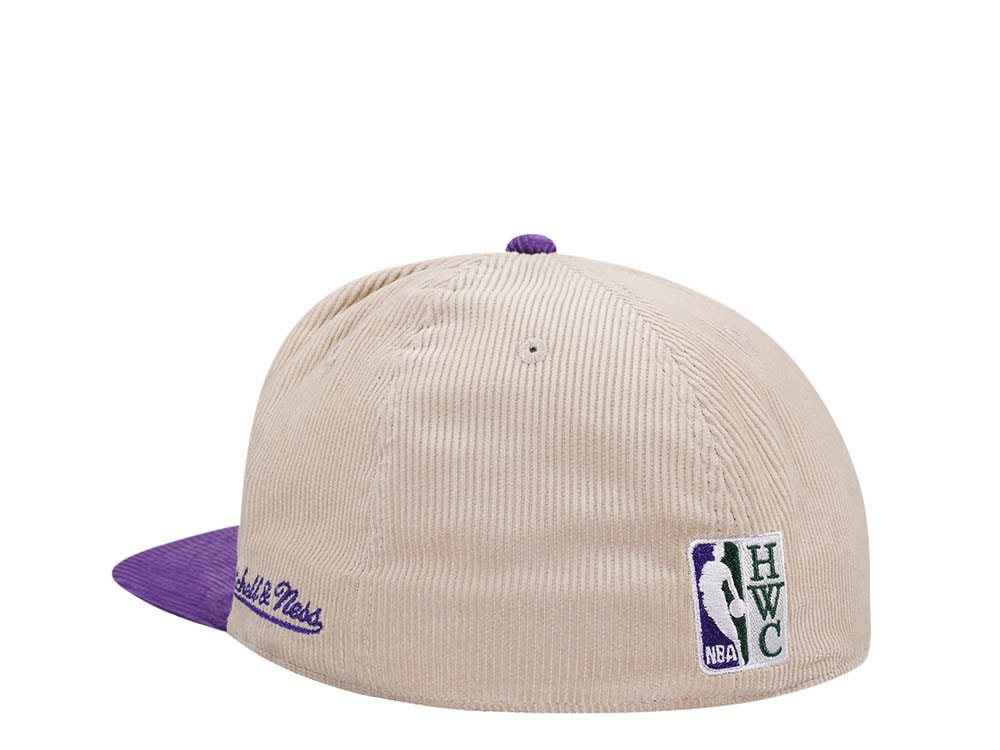 Mitchell & Ness Milwaukee Bucks All Star 1977 Two Tone Hardwood Classic Cord Edition Dynasty Fitted Cap